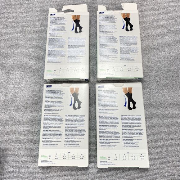 Jobst Mens Dress Knee High Medium Compression Socks Closed Toe Lot of 4 - Picture 3 of 16